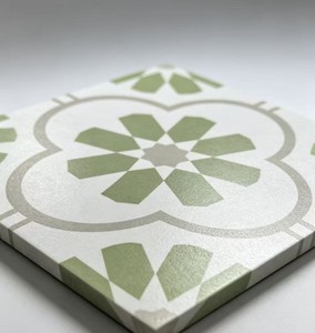 Azulejo Rústico Verde Beige Claro de 400x400 mm, Resistente al Desgaste, Mate, Mezcla de Colores Suaves <span class=keywords><strong>para</strong></span> Diseño de Interiores de Hogar Contemporáneo - Product Image 2