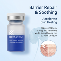 Sérum Hydrogel Éclaircissant Visage au Cuivre Bleu 4000ppm avec Acide Hyaluronique 30ml Réparateur & Anti-Âge Hydratant OEM/ODM