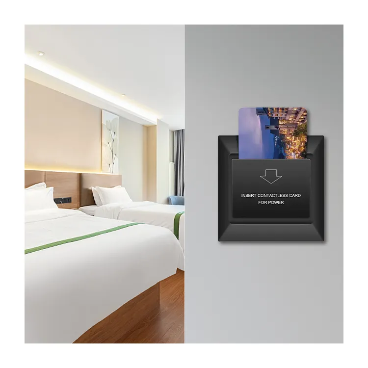 В гостиничном номере RFID ключ-карта энергосберегающий выключатель света для энергосберегающего логотипа может быть напечатан