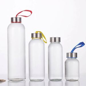 Botella de Agua de Vidrio de Borosilicato Personalizable de 350 ml a 1 L, Libre de BPA, Estilo Deportivo, con Funda, para Beber Directamente, Apta para Camping - Product Image 4