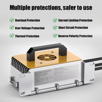 Chargeur de batterie portable professionnel industriel personnalisé en direct d'usine 48V 30A étanche avec entrée CA automatique et sortie CC pour camion