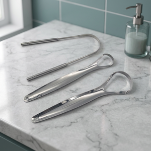 ที่ขูดลิ้น SHEARS BEAUTY แบบพกพา ทำจากสแตนเลส พลาสติก และอะคริลิก พิมพ์ลายซิลค์สกรีนได้ตามต้องการ ใช้ซ้ำได้ เหมาะสำหรับการเดินทางและใช้ในบ้าน - Product Image 3