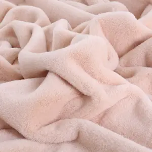 Tissu pour tapisserie en Polyester, peluche artificielle Imitation lapin, peluche, doux et confortable, PV, molletonné pour les couvertures, nouvelle collection