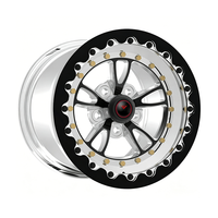 Jantes forgées en trois parties WELD Full Throttle Beadlock 15x8 15x10 5x114.3 5x120 pour Mustang Camaro Corvette Dodge Challenger SRT