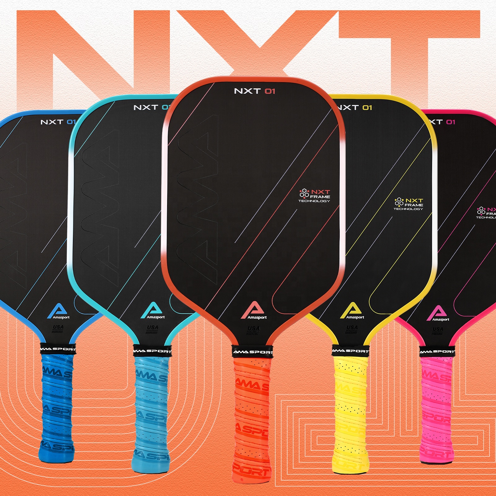 AMASPORT NXT 01 Pro ピックルボールラケット Amazon.com : PICKLETECH AMA Sport NXT 01 Pro Skin Titanium