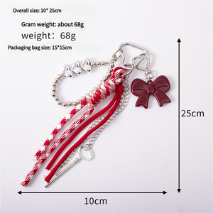 Thiết kế thủ công tình yêu trái tim cung dệt dây móc khóa sáng tạo đơn giản tự làm dây Mặt Dây Chuyền Tua túi quyến rũ phụ kiện mặt dây chuyền - Product Image 6