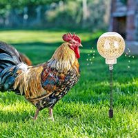 Jouet de grignotage en plastique pour poulets, distributeur de friandises à ressort avec piquet de fixation au sol, mangeoire interactive pour la recherche de nourriture pour poules et canards