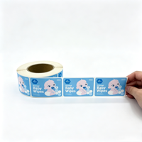 Étiquette personnalisée en vinyle auto-adhésif imperméable pour pot de lingettes pour bébé, impression privée, logo personnalisé, promotion alimentaire