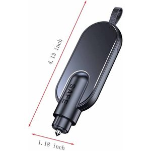 Martillo de seguridad para coche, herramienta de Escape de emergencia con resorte, interruptor de ventana de vidrio y cinturón de seguridad - Product Image 1