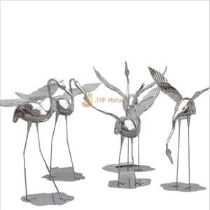 ANW067 Escultura artística única de acero inoxidable para exteriores e interiores Proyecto de ingeniería de decoración artística de Metal moderno - Product Image 1