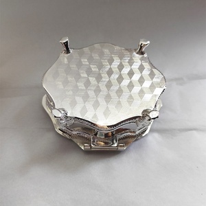 Elegant Shiny Silver Metal Jewelry <strong>Trinket</strong> <strong>Box</strong> - Product Image 6