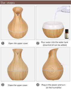 2024 sıcak satıcı 200ml Usb <span class=keywords><strong>Mini</strong></span> nemlendiriciler ev hava nemlendirici difüzör ev için ahşap tahıl ultrasonik Ultrasonic Home Home - Product Image 6