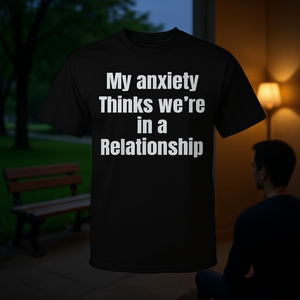 Mi ansiedad piensa que estamos en una relación, camiseta sobre salud mental - Product Image 1