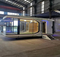 Maison préfabriquée modulaire en conteneur, capsule spatiale, cabine de couchage, design moderne en alliage d'aluminium pour l'extérieur