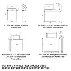 Ультратонкий экран Безбумажная Конференц-система выдвижной моторизованный всплывающий ЖК-монитор ТВ подъемный механизм с микрофоном - Product Image 6