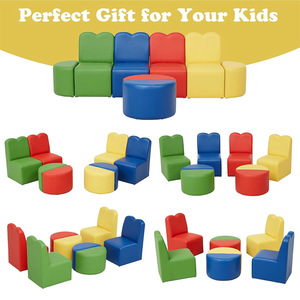 Plum Blossom Shaped <b>Kids</b> <b>Sofa</b> Stool Foam Filled Durable Child Chair For Kindergarten Playroom - Product Image 4