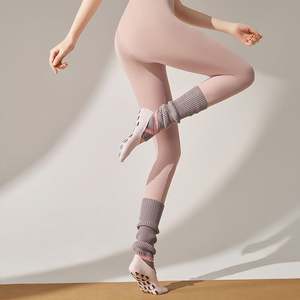Yoga <b>Socks</b> for Women Long-legged Pilates Anti-slip <b>Socks</b> Ballet Style with Straps Piled <b>Socks</b> Calf-length - Product Image 2