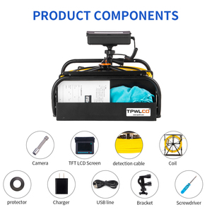 4.3 "Màn hình 1000TVL 17 mét ống kính rắn công nghiệp nội soi 20m sợi thủy tinh cáp ống cống ống nước máy ảnh - Product Image 6