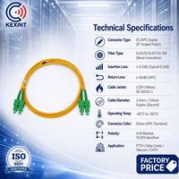 KEXINT Kabel Patch Fiber Optik Single Mode Duplex SC/APC ke SC/APC Berkualitas Tinggi OS2 9/125um LSZH 2.0mm/3.0mm