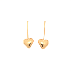Pendientes de Moda con Forma de Corazón en Acero Inoxidable 316L con Baño de Oro PVD, Joyería Sostenible y Resistente - Product Image 2