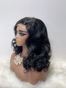 13x4 Frontal Lace for <b>Pixie</b> Bouncy <b>Wig</b> Double Drawn Bulk Human Hair High-quality Braiding <b>Wigs</b> - Product Image 2