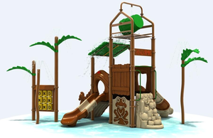 Aire de jeux extérieure commerciale parc enfant enfants Resort eau coulissante piscine populaire aventure aquatique pour un usage domestique - Product Image 4