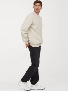 เสื้อสเวตเตอร์คอตตอนของผู้หญิงมีสไตล์เสื้อครอปแขนยาวคอกลมดีไซน์เสื้อครอป3D สีพื้นถักนิตติ้ง - Product Image 2