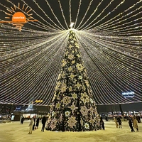 Arbre de Noël géant imperméable pour l'extérieur, décoration de Noël personnalisée avec LED, arbre de Noël commercial pour centre commercial, place publique, événement en ville
