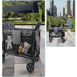 Stroller Mesh Bag Black Elastic Storage <b>Net</b> For Baby Stroller Multipurpose Hanging Organizing Accessory - Product Image 3