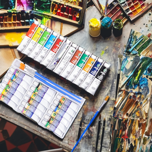 Peintures gouache en tube d'aluminium Maries 5/12 ml, 12/18/24/36 couleurs, pour papier / Coffret - Product Image 2