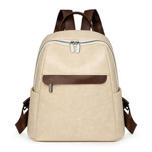 2025 femmes décontracté banlieue sac à dos à la mode Simple grande capacité sac de voyage polyvalent en cuir souple étudiant sac - Product Image 2