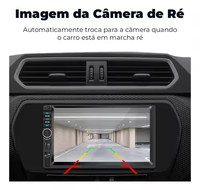 Reproductor de Audio Estéreo para Auto MP5 de 7 Pulgadas, Reproductor Universal de Música y Video FM con Bluetooth, USB, 12V y Cámara de Reversa de 8 LED