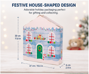 Custom 25 Days House Shaped Advent Calendar <b>Box</b> Double Door Rigid Cardboard Empty OEM <b>Christmas</b> Countdown Surprise Wholesale - Product Image 5