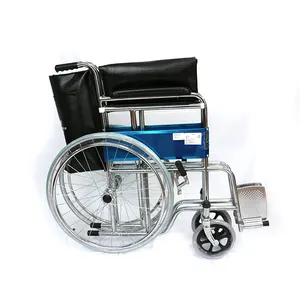 كرسي متحرك من الصلب قابل للطي اقتصادي بأرخص كرسي متحرك Junneng كرسي متحرك JN809