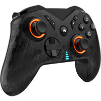 Manette sans fil à double vibration pour Nintendo Switch, joystick avec bouton arrière programmable pour Android/PC