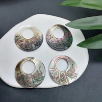 40mm Nacre Naturelle Sculptée à la Main Pendentif Coquillages Fashion Jewelry Making Animal Beads Mop Shell Charms