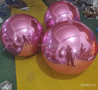 Boules miroir géantes en PVC irisé à double couche, argentées, ballons miroir, ballons gonflables colorés pour la décoration d'événements et de fêtes