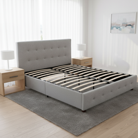 Vente directe d'usine Nisco, vente en gros, cadre de lit rembourré moderne B539, design confortable et écologique, durable, garantie de 2 ans