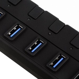 USB3.0 Extenseur haute vitesse à 7 ports Hub d'ordinateur Commutateur indépendant Contrôle de groupe Répartiteur USB 3.0 haute vitesse Stock d'amarrage - Product Image 5
