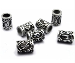Juego de 24 Uds. De runas vikingas de bronce antiguo, cuentas de Metal hechas a mano, regalo para brujería, adivinación, meditación, principiantes, Vikingo Shui - Product Image 4