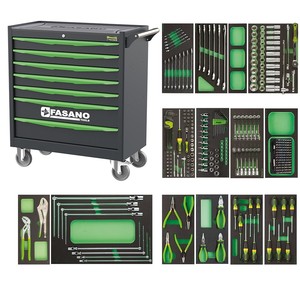 Fasano <b>Tools</b> 124V/AS322 Auto Repair <b>Tool</b> Set <b>Rolling</b> Cabinet with Drawers and Comprehensive Toolkit for Vehicle Maintenance - Product Image 2