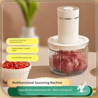 Robot culinaire multifonctionnel 3 bols 2 lames, mini hachoir à ail, mixeur, hachoir à viande, préparateur de repas pour bébé
