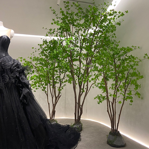 Escaparate de árbol de campana colgante japonés Artificial Ma Zui decoración de madera árbol falso paisaje plantas verdes diseño interior y exterior - Product Image 2