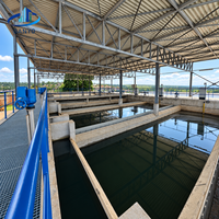 Abri en structure acier pour équipements de traitement de l'eau, réservoirs d'eaux usées et zones d'exploitation extérieures