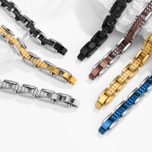 Jewelry <b>for</b> <b>Men</b> Stainless Steel Bracelet Gold Plated Jewelry Chunky Bracelet Durable Stylish Stainless Steel Jewelry Design - Product Image 2