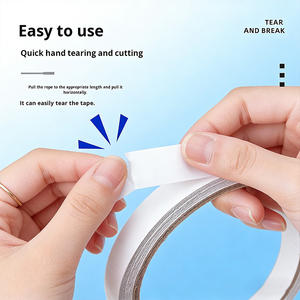 شريط لاصق من القطن الأكريليك ذو وجهين قابل للذوبان بالحرارة - صديق للبيئة وسهل التمزيق باليد للتغليف والحرف اليدوية - Product Image 1