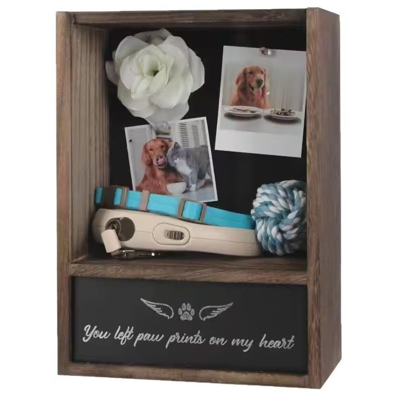 Wooden Pet Urn Wall Mountable Animal