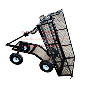 Chariot de jardin robuste OEM à 4 roues, capacité de charge 350 kg, chariot à outils pour la construction, le camping, la pêche, la vente ambulante, avec remorque - Product Image 1
