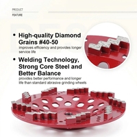 Disque de meulage diamanté soudé haute fréquence 125/150/180 mm pour sols en béton, granit et terrazzo (30 # -220 # )