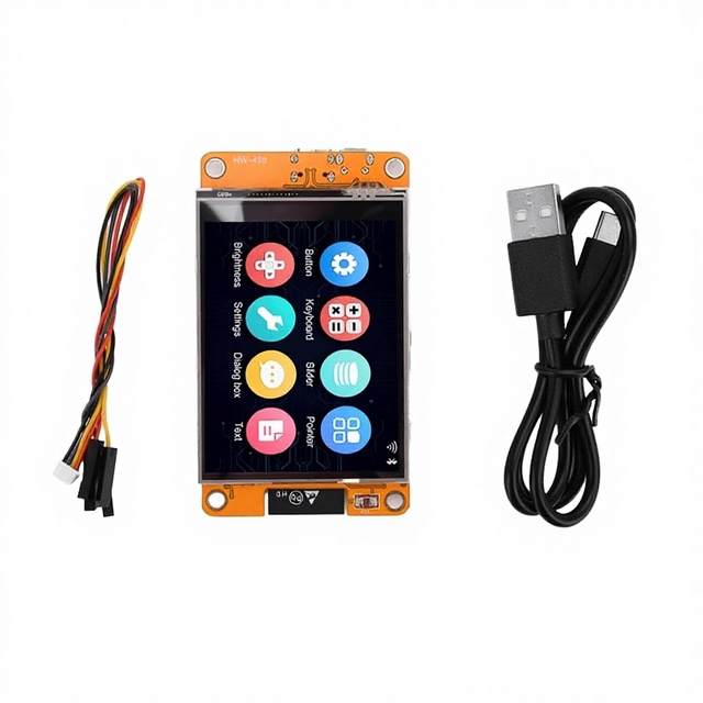 ESP32S028 LVGL WiFi Development Board with 2.8-inch 240x320 TFT Display Touchscreen Wire Leads